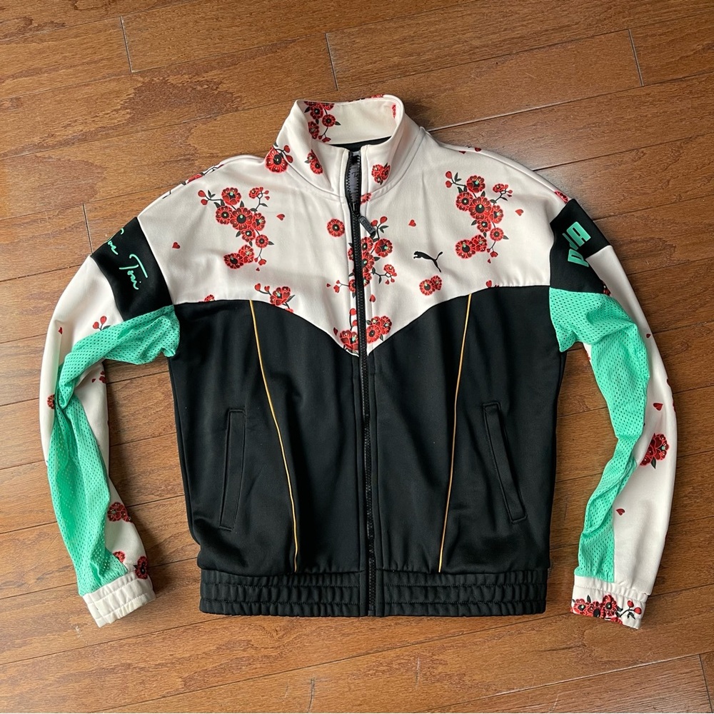 Puma x Sue Tsai Full Zip Track Jacket Cherry Blossom Floral Size Small